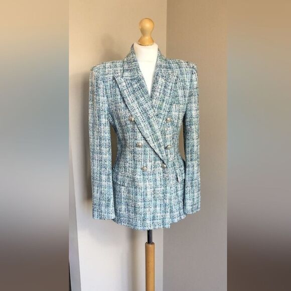 NWTβZARA 2 PCS SET BLAZER AND SHORTS TWEED Chanel Style - Picture 7 of 16